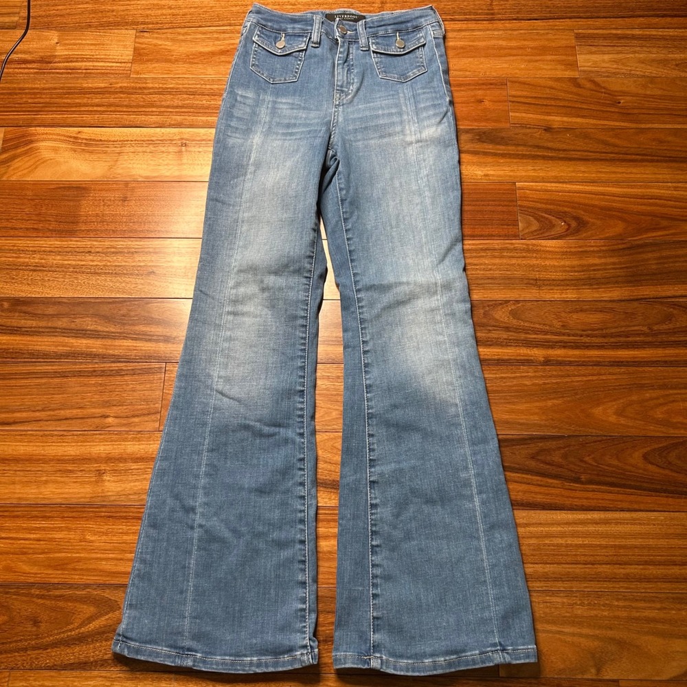 Liverpool Hannah Flare Jeans‎ Medium Wash High Rise retro Women's Size 2 26